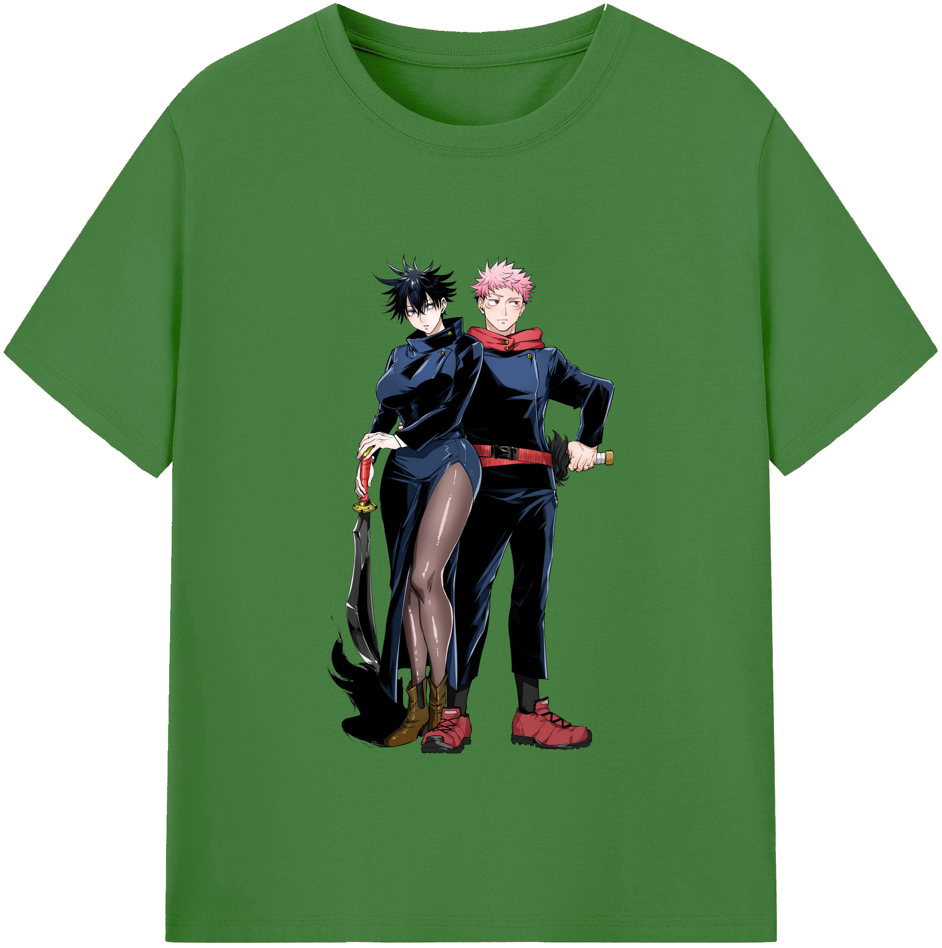 （画像用） 呪術廻戦 Jujutsu Kaisen レディースカジュアルプリントTシャツ（綿100％）